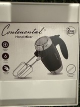 Continental 5-Speed Electric Hand Mixer, 150W with Chrome Beaters, Black - $26.72