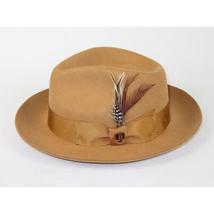 Bruno Capelo Hat Australian Wool Fedora Teardrop Crown Fabio FB230 Camel image 3