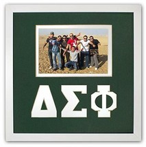 Delta Sigma Phi Fraternity Licensed Picture Frame for 4x6 photo Green and White - £28.10 GBP