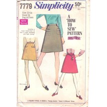 Vintage Sewing PATTERN Simplicity 7779, How to Sew 1968 Young Junior Tee... - $17.42