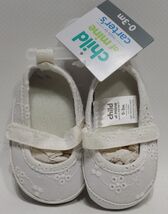Carter's Child Of Mine Baby Girl Eyelet Skimmer Floral Shoes White 0-3 M... - $16.82
