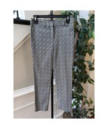 White House Black Market The Slim Ankle Pants Black White Zigzag Size 00  - €25,47 EUR