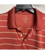 Mans Polo Shirt Size XXL Burnt Orange Stripe Poly Palm Beach Golf - $188.55 MXN