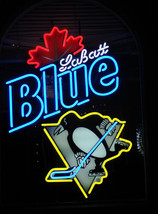 New Labatt Blue Light Pittsburgh Penguins NHL Beer Neon Sign 24&quot;x20&quot; - £197.53 GBP