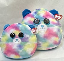 TY Squish-a-Boos 2 Pack: HOPE Pastel Bear Plush Stuffed Toy, 10&quot; &amp; 14&#39;&#39;, New - $23.00