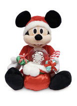 Disney Store Christmas Holiday MICKEY MOUSE Musical Plush Toy Medium 12&quot; NWT - £39.21 GBP