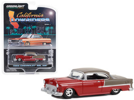 1955 Chevrolet Bel Air Lowrider Ruby Red and Matt Bronze &quot;California Lowriders&quot;  - $22.79