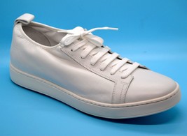 Santoni White Leather Men Italian Lace Up Sneakers Shoes Size US 11.5 - £328.13 GBP