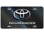 Toyota Highlander Inspired Art on Carbon FLAT Aluminum Novelty License T... - $17.99