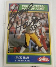 Jack Ham Signed Autographed 1990 Swell HOF Football Card - Pittsburgh St... - £15.97 GBP