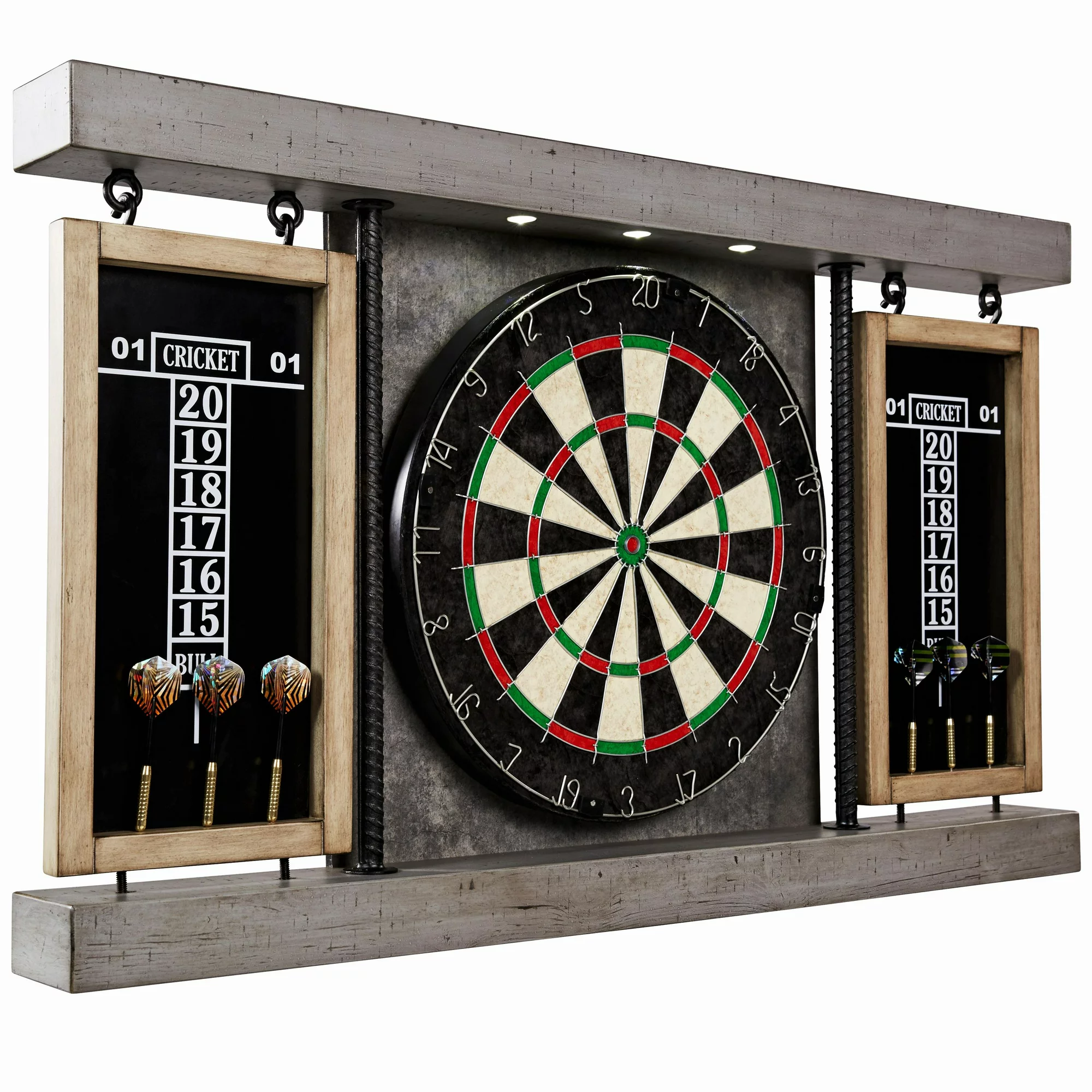 Barrington Prescott Collection Bristle Dartboard Cabinet with LED Light - £286.96 GBP