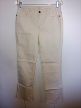 COLDWATER CREEK NATURAL FIT LADIES STRETCH IVORY JEANS-4-WORN ONCE-NICE - $11.29