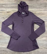 Columbia Thermal Hoodie Henley Sweatshirt Women&#39;s Small Purple Long Sleeve - £13.29 GBP