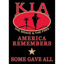 Patriotic KIA America Remembers Some Gave All Banner (29&quot;x 42-1/2&quot;)  - £11.19 GBP