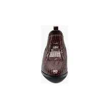 Stacy Adams Sandoval Cuban Heel Boot Croco print Burgundy 25666-601 image 6
