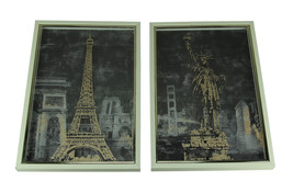 Set of 2 Paris and New York City Adventure Framed Art Prints - £26.93 GBP