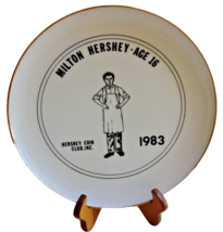 “Milton Hershey – Age 16 / 1983 Hershey Coin Club Inc” Rare Collector Plate Gold - £3.92 GBP