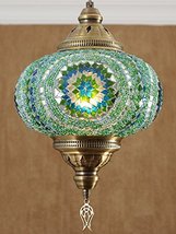 Handmade, Authentic, Mosaic Chandelier, Tiffany Style Glass, Moroccan/Ottoman St - £169.59 GBP