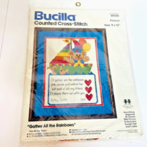 Bucilla Gather All The Rainbows Counted Cross Stitch Kit #49305 9&quot;X12&quot; V... - $11.58