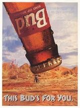 Budweiser Bud Light Beer Advertising Metal  Sign 8x12in Vintage Frogs Sp... - $24.74