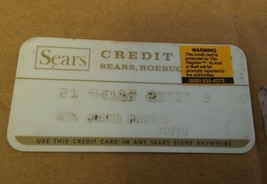 024 Vintage Sears Roebuck Credit Card Long Rectangle Original Warning Sticker - £12.76 GBP