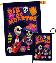 Dia de Muertos Couple - Impressions Decorative Flags Set S112077-BO - £45.60 GBP