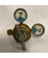 Union Carbide CGA-540 Brass Regulator Manifold Double Gauges - EUC Oxwel... - £29.98 GBP
