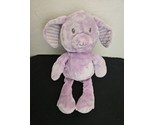 Little Miracles Purple Bunny or Puppy Plush Stuffed Toy Striped Knit Cos... - $19.78