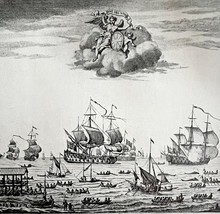British Whaling In 18th Century 1926 Nautical Antique Print Whale Huntin... - $35.14 CAD