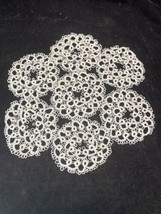 Vintage White Handmade Doily Seven Circle Pattern With Gift Box 1970 - £6.38 GBP