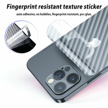 3D Carbon Fiber Skin Back Cover Screen Protector Film For iPhone 12 mini Pro Max - £3.87 GBP+