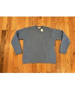 New J Crew Sweater Mens Medium Blue Knit Wool Pullover Sweatshirt BL5772 - $70.28