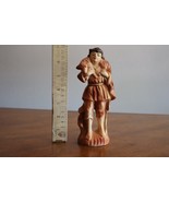 DAMAGED Shepherd Boy Nativity Scene Manger Chalkware Paper Mache Japan 7&quot; - $266.20 MXN