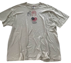 American Sign Language T-Shirt USA ASL Patriotic Flag XXL Adult 2X God Bless - £15.83 GBP