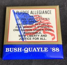1988 George Bush Dan Quayle President Election Button Pin Campaign KG Pl... - $7.91