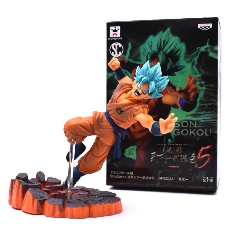 Dragon Ball Z Super Saiyan Blue Hair Son Goku Vs Golden Frieza Action Figure - £16.65 GBP+