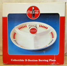 New 1997 Coca-Cola Collectible 3-Section Serving Plate 338990  - £61.14 GBP