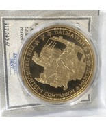 Firefighter Gold Plated Coin Dalmatian Companion Mascot American Mint COA - $79.20
