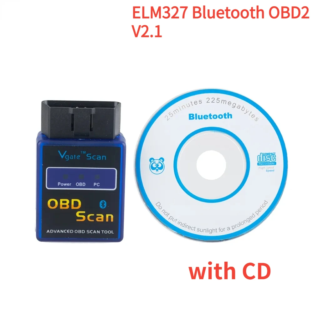 V2.1 OBDII Vgate Scan ELM327 Bluetooth Car-detector ELM 327 Diagnostic-tool OBD - £13.19 GBP