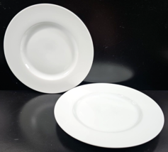 2) Pier 1 Luminous White Salad Plates Set Porcelain Table Home Dining Dishes Lot - £28.19 GBP