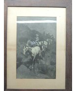 1903 copyright Frederic Remington 25&quot;x18&quot; Stone Lithograph The Belle Mare - £426.67 GBP