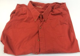 Eddie Bauer Dark Red Button Down Long Sleeve Shirt XL  - $9.89