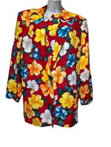 evan picone Hawaii Floral 3 piece Blazer skirt suit set womens Size 12 - £39.56 GBP