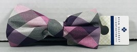 Ryan Seacrest Distinction Men&#39;s Weho Check Bow Tie Lt Purple/Gray/Pink - £14.29 GBP