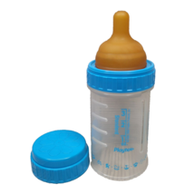 Playtex Round Top Slow Flow Nipple Nurser Drop In Baby Bottle 4 oz Blue Vtg - £41.87 GBP