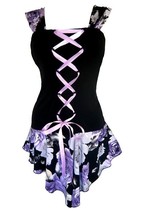 2X 14 16 Flirty Dare to Wear Corset Top ~ Lavender Rose ~ Plus Size ~ NWT - £35.09 GBP