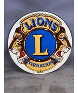 Vintage Lions Club International 30” Metal Sign Service Community Organi... - $182.94