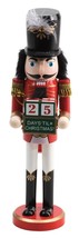 Wooden Christmas Nutcracker,14&quot;, White Male Soldier With Advent Counter, Tjm - £27.68 GBP