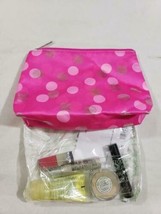Clinique Cosmetic Pink Bag Travel Case Pouch Zipper 5 Piece Skin Care Gift Set. - £3.87 GBP