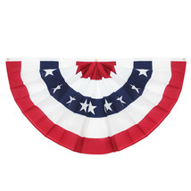 ANLEY USA Pleated Fan Flag American US Bunting Flags Half Fan Banner - £5.71 GBP+